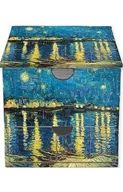 Vincent van Gogh Starry Night over the Rhône Flame Tree Memo Box with Drawer